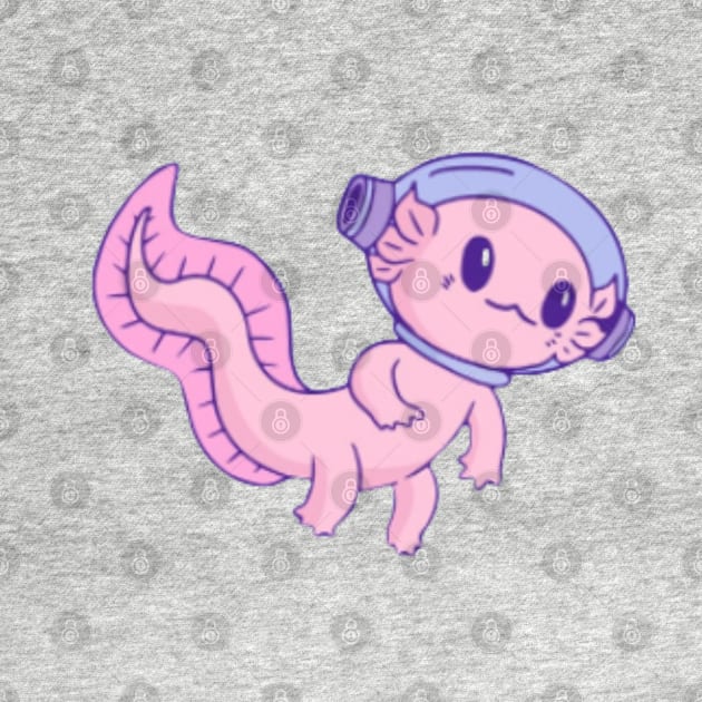 Astronaut Axolotl by Digital-Zoo